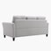Galaxy Design Axis 3-Seater Fabric Sofa 86 x 90 x 188.5 cm Light Grey