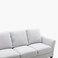 Galaxy Design Axis 3-Seater Fabric Sofa 86 x 90 x 188.5 cm Light Grey