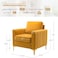 Galaxy Design Gillette Upholstered Velvet Bedroom Chair Loveseat - Luxury Accent Seating for Modern Bedrooms &amp; Living Rooms (YELLOW)