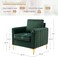 Galaxy Design Gillette Upholstered Velvet Bedroom Chair Loveseat - Luxury Accent Seating for Modern Bedrooms &amp; Living Rooms (GREEN)