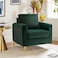 Galaxy Design Gillette Upholstered Velvet Bedroom Chair Loveseat - Luxury Accent Seating for Modern Bedrooms &amp; Living Rooms (GREEN)