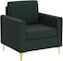Galaxy Design Gillette Upholstered Velvet Bedroom Chair Loveseat - Luxury Accent Seating for Modern Bedrooms &amp; Living Rooms (GREEN)