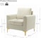 Galaxy Design Gillette Upholstered Velvet Bedroom Chair Loveseat - Luxury Accent Seating for Modern Bedrooms &amp; Living Rooms (BEIGE)