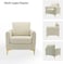 Galaxy Design Gillette Upholstered Velvet Bedroom Chair Loveseat - Luxury Accent Seating for Modern Bedrooms &amp; Living Rooms (BEIGE)