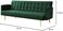 Galaxy Design Claude Sofa Bed I Sleeping Fabric Sofa I Metal Leg, Three Seat Sofabed I Modern Design Living Room Furniture Set (L 191 x W 81 x H 75.5 cm   L 191 x W 97 x H 39 cm) - Green