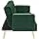 Galaxy Design Claude Sofa Bed I Sleeping Fabric Sofa I Metal Leg, Three Seat Sofabed I Modern Design Living Room Furniture Set (L 191 x W 81 x H 75.5 cm   L 191 x W 97 x H 39 cm) - Green