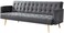 Galaxy Design Claude Sofa Bed I Sleeping Fabric Sofa I Metal Leg, Three Seat Sofabed I Modern Design Living Room Furniture Set (L 191 x W 81 x H 75.5 cm   L 191 x W 97 x H 39 cm) - Grey