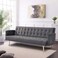 Galaxy Design Claude Sofa Bed I Sleeping Fabric Sofa I Metal Leg, Three Seat Sofabed I Modern Design Living Room Furniture Set (L 191 x W 81 x H 75.5 cm   L 191 x W 97 x H 39 cm) - Grey