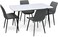 Galaxy Design Modern 5-Pieces Dining Table Chairs Set Dinner Table1 &amp; 4Chairs for Dining Room Kitchen Lounge Table Comfortable chairs, Coffeeshop Cafeteria (GREY WHITE/WITHOUT ASSEMBLY)
