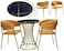 Galaxy Design 3-Pieces Dining Round Table Chairs Set Modern Dinner Desk &amp; 2-Chairs for 1-Dining Room Kitchen Lounge Adjustable Table Comfortable chairs, Coffeeshop Cafeteria Set Chairs Table KRT81