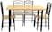 Galaxy Design Wooden Steel Metal Dining Table Chairs Set Modern Dinner Desk 4-Chairs for Dining Room Kitchen Lounge Adjustable Table Comfortable chairs, Cafeteria Set Chairs Table KRT85