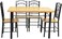 Galaxy Design Wooden Steel Metal Dining Table Chairs Set Modern Dinner Desk 4-Chairs for Dining Room Kitchen Lounge Adjustable Table Comfortable chairs, Cafeteria Set Chairs Table KRT85