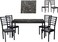 Galaxy Design 5-Pieces Dining Table Chairs Set Modern Dinner Desk &amp; Chairs for Dining Room Kitchen Lounge Adjustable Table Comfortable chairs, Coffeeshop Cafeteria Set Chairs Table KT91
