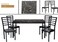 Galaxy Design 5-Pieces Dining Table Chairs Set Modern Dinner Desk &amp; Chairs for Dining Room Kitchen Lounge Adjustable Table Comfortable chairs, Coffeeshop Cafeteria Set Chairs Table KT91