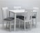 Galaxy Design 5-Pieces Dining Table Set Wooden, Modern Simple for Dining Room, Kitchen, Lounge Adjustable Table And Comfortable chairs Size:120x75x75Cm