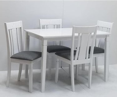 Galaxy Design 5-Pieces Dining Table Set Wooden, Modern Simple for Dining Room, Kitchen, Lounge Adjustable Table And Comfortable chairs Size:120x75x75Cm