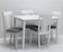 Galaxy Design 5-Pieces Dining Table Set Wooden, Modern Simple for Dining Room, Kitchen, Lounge Adjustable Table And Comfortable chairs Size:120x75x75Cm