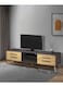 Galaxy Desing Modern TV Cabinet, Media Console with a Natural Wood Finish &amp; Storage Doors for Living Room or Media Room