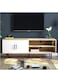 Galaxy Desing Modern TV Cabinet, Entertainment Stand, Media Console with a Natural Wood Finish &amp; Storage Doors for Living Room or Media Room