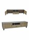 Galaxy Desing Modern TV Cabinet, Media Console with a Natural Wood Finish &amp; Storage Doors for Living Room or Media Room