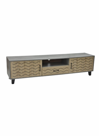 Galaxy Desing Modern TV Cabinet, Media Console with a Natural Wood Finish &amp; Storage Doors for Living Room or Media Room