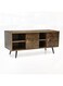Galaxy Desing Modern TV Cabinet &ndash; Stylish Entertainment Stand with Natural Wood Finish and Sliding Door