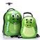 Peekaboo 2PC Kids Luggage Set - Children Suitcase Backpack School Travel Trolley ABS, Best Gift - Hippo