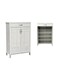 GALAXY DESIGN Wood 2 Door Shoe Rack Storage Color White Oak
