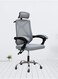 Galaxy Design Ergonomic Executive Office Chair, Office Chair Computer Chairs Home Office Chair Wide Seat With Large Headrest Modern Desk Chair Lumbar Support Mesh Chair K-8466 Light Grey