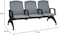 Galaxy Design 3 Seat Airport Waiting Chair Office Clinic Bench Salon Reception Room Chair (Grey/Black)