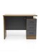 Galaxy Design Modern Wooden Executive Office Desk with Key Locker Drawer - Dirty Oak &amp; Light Brown, 100 cm Length