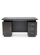 Galaxy Design Modern Executive Wooden Office Desk with Locker Drawer &amp; Cable Hole Cover Grommet For Office &amp; Home Color Wenge Grey &amp; Silver 140Cm