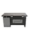 Galaxy Design Executive Office Wooden Desk Table with Drawers for Office, Home, Gaming, Meeting Room, Dard Brown
