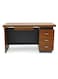 Galaxy Design Modern Wooden Executive Office Desk with Key Locker Drawer - Walnut Gr, 140 Cm Length