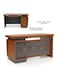 Galaxy Design Modern Wooden Executive Office Desk with Key Locker Drawer - Walnut Gr, 140 Cm Length