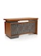 Galaxy Design Modern Wooden Executive Office Desk with Key Locker Drawer - Walnut Gr, 140 Cm Length