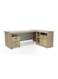 Galaxy Design Modern Wooden Executive Office Desk with Key Locker Door and Drawer - Beech Marble, 180 cm Length
