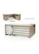 Galaxy Design Modern Wooden Executive Office Desk with Key Locker Door and Drawer - Beech Marble, 180 cm Length