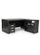 Galaxy Design Modern Wooden L-Shaped Executive Desk with Locker, Drawer, and Door Walnut Grey160 Cm