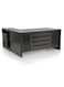 Galaxy Design Modern Wooden L-Shaped Executive Desk with Locker, Drawer, and Door Walnut Grey160 Cm