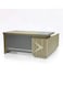 Galaxy Design Modern Wooden Executive Office Desk with Locker Drawer &amp; Cable Hole Cover Grommet Color Grey Walnut Khaki 140Cm