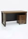 Galaxy Design Modern Wooden Executive Office Desk with Key Locker Drawer - W9 Brown, 140 cm Length