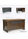 Galaxy Design Modern Wooden Executive Office Desk with Key Locker Drawer - W9 Brown, 140 cm Length