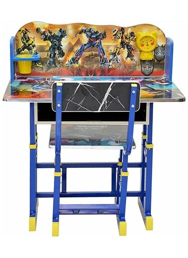 Galaxy Design Transformers Adjustable Kids Study Desk and Chair Set, Educational Study Table and Chair set for Kids.