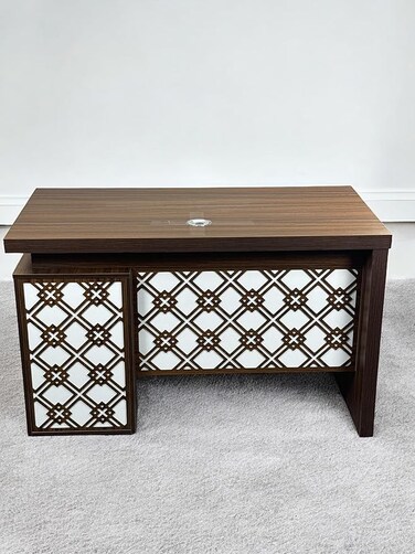 Galaxy Design Hamilton Office Wooden Table with Drawers Gaming Desk, Modern Computer Study &amp; Book Storage Table Engineer Wood for Home, Office, Gaming Room, Study Room -625-120CM BROWN