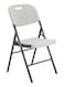 Galaxy Design 2-Pieces Folding Plastic Chair, Metal Strong Legs, Chair for Makeup, Dining, Meeting Room, Office, Home, Study, Gaming, Out Door White &amp; Blac