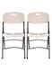 Galaxy Design 2-Pieces Folding Plastic Chair, Metal Strong Legs, Chair for Makeup, Dining, Meeting Room, Office, Home, Study, Gaming, Out Door White &amp; Blac