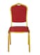 Galaxy Design Crown Back Stacking Banquet Chair In Red Fabric For Weddings Banquets Ceremony Hotel Dining Parties