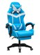 Galaxy Design High Back Gaming Chair, High-Quality Ergonomic PC Computer Chair, Adjustable Swivel, Headrest &amp; Lumbar Support, Ideal for Office, Computer &amp; Gaming BLUE WHITE