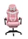 Galaxy Design High Back Gaming Chair, High-Quality Ergonomic PC Computer Chair, Adjustable Swivel, Headrest &amp; Lumbar Support, Ideal for Office, Computer &amp; Gaming PINK WHITE